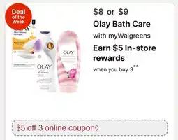 Walgreens Olay Bath Care offer