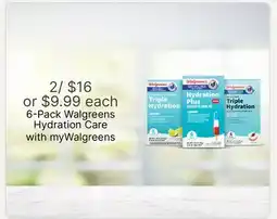 Walgreens 6-Pack Walgreens Hydration Care with myWalgreens offer