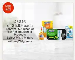Walgreens Febreze, Mr. Clean or Swiffer Household Products offer