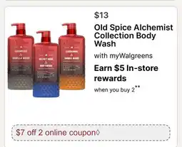 Walgreens Old Spice Alchemist Collection Body Wash offer