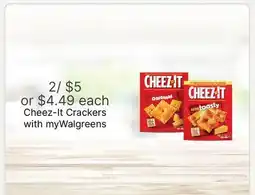 Walgreens Cheez-It Crackers offer