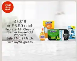 Walgreens Febreze, Mr. Clean or Swiffer Household Products offer
