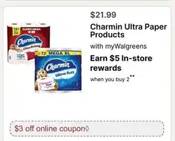 Walgreens Charmin Ultra Paper Products offer