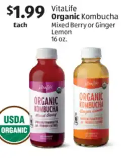 Aldi VitaLife Organic Kombucha offer