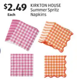 Aldi KIRKTON HOUSE Summer Spritz Napkins offer