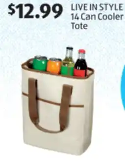 Aldi LIVE IN STYLE 14 Can Cooler Tote offer