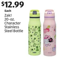 Aldi Zak! 20-oz. Character Stainless Steel Bottle offer