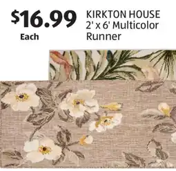 Aldi KIRKTON HOUSE 2' x 6' Multicolor Runner offer