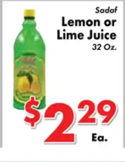 Valley Marketplace Sadaf Lemon or Lime Juice offer