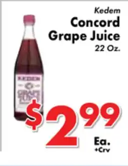 Valley Marketplace Kedem Concord Grape Juice offer