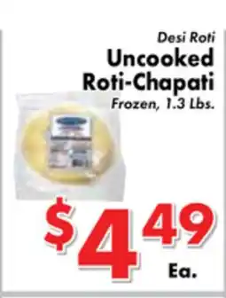 Valley Marketplace Desi Roti Uncooked Roti-Chapati offer