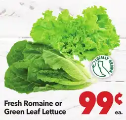 Vallarta Supermarkets Fresh Romaine or Green Leaf Lettuce offer