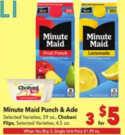 Vallarta Supermarkets Minute Maid Punch & Ade offer