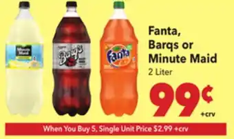 Vallarta Supermarkets Fanta, Barqs or Minute Maid offer
