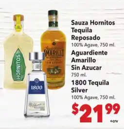 Vallarta Supermarkets Sauza Hornitos Tequila Reposado offer