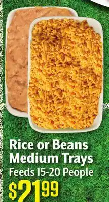 Vallarta Supermarkets Rice or Beans Medium Trays offer