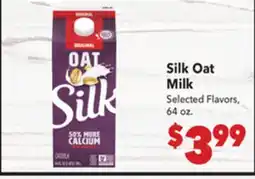 Vallarta Supermarkets Silk Oat Milk offer