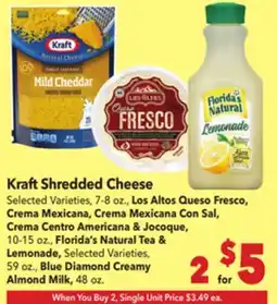 Vallarta Supermarkets Kraft Shredded Cheese offer