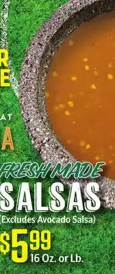 Vallarta Supermarkets FRESH MADE SALSAS offer