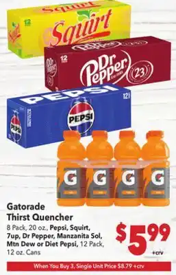 Vallarta Supermarkets Gatorade Thirst Quencher offer