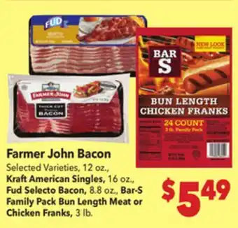 Vallarta Supermarkets Farmer John Bacon offer