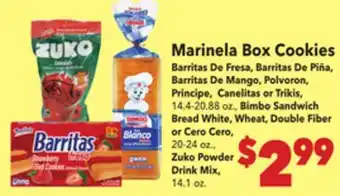Vallarta Supermarkets Marinela Box Cookies offer