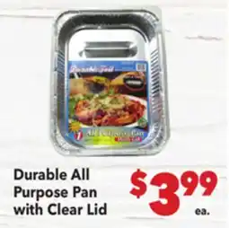 Vallarta Supermarkets Durable All Purpose Pan with Clear Lid offer