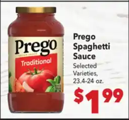 Vallarta Supermarkets Prego Spaghetti Sauce offer