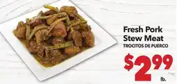 Vallarta Supermarkets Fresh Pork Stew Meat / TROCITOS DE PUERCO offer