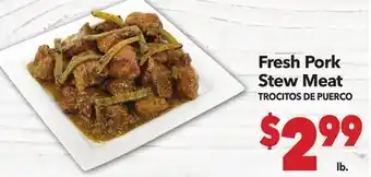 Vallarta Supermarkets Fresh Pork Stew Meat / TROCITOS DE PUERCO offer