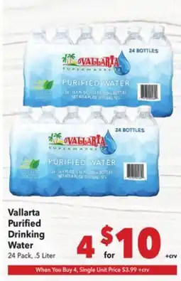 Vallarta Supermarkets Vallarta Purified Drinking Water offer