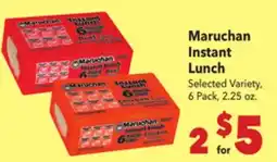 Vallarta Supermarkets Maruchan Instant Lunch offer