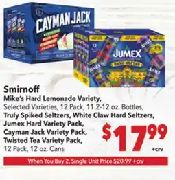 Vallarta Supermarkets Smirnoff offer