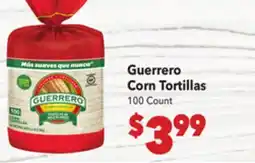 Vallarta Supermarkets Guerrero Corn Tortillas offer