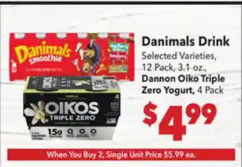 Vallarta Supermarkets Danimals Drink offer