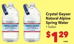 Vallarta Supermarkets Crystal Geyser Natural Alpine Spring Water offer