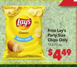 Vallarta Supermarkets Frito Lay's Party Size Chips Only offer
