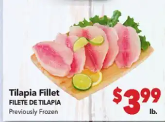 Vallarta Supermarkets Tilapia Fillet / FILETE DE TILAPIA offer