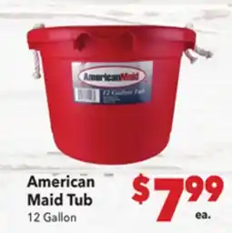 Vallarta Supermarkets American Maid Tub offer
