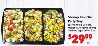 Vallarta Supermarkets Shrimp Ceviche Party Tray offer