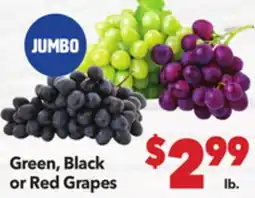 Vallarta Supermarkets Green, Black or Red Grapes offer