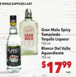 Vallarta Supermarkets Gran Malo Spicy Tamarindo Tequila Liqueur offer