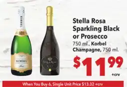 Vallarta Supermarkets Stella Rosa Sparkling Black or Prosecco offer