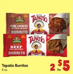 Vallarta Supermarkets Tapatio Burritos offer