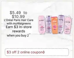 Walgreens L'Oréal Paris Hair Care offer