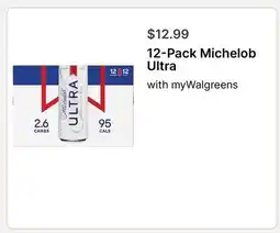 Walgreens 12-Pack Michelob Ultra offer