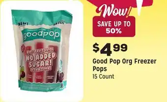 Grocery Outlet Pop Org Freezer Pops offer