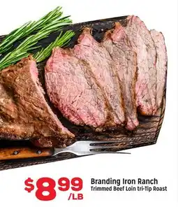 Grocery Outlet Branding Iron Ranch Trimmed Beef Loin tri-Tip Roast offer