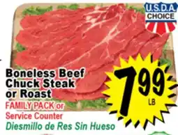 Superior Grocers BONELESS BEEF CHUCK STEAK OR ROAST offer