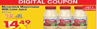 Superior Grocers McCormick Mayonnaise With Lime Juice offer